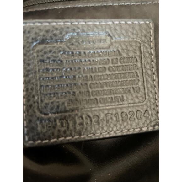 Coach penelope F19264 BLACK pebble Leather large Satchel BAG PURSE shoulder bag - Picture 10 of 10